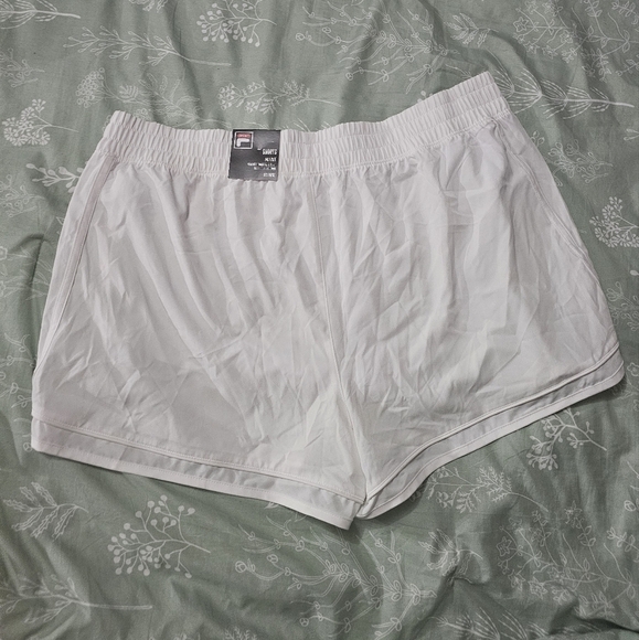 Fila White Athletic Shorts Plus Size Xxl - Picture 2 of 10